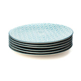 10.5 Inch Light Blue Diamonds Glazed Plates - EZ Life