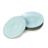 10.5 Inch Light Blue Diamonds Glazed Plates - EZ Life