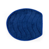 Luxe Waves Rashe Emboss 3 Piece Bathroom Mats Set (L-80 x W-50 cms) - Cobalt Blue