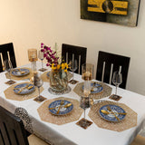 Baroque Golden Octa 6 Table Mats Set