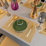 Baroque Golden Rectangle Stripes 6 Table Mats Set