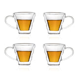 Double Wall Glass Spiral Mugs (200 ml) (Pack of 4)